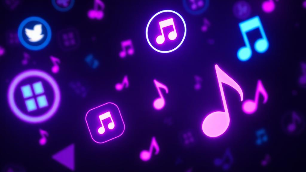 A phone showing curated streaming playlists